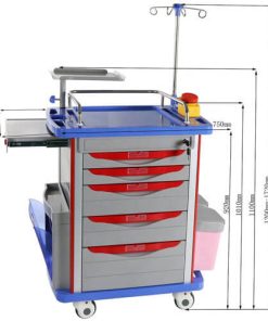 Emergency Crash Cart 
Trolley 5 drawers