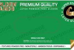 golden hands black nitrile gloves