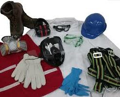 yellow leather work gloves