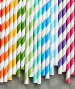 orange paper straws