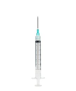 Syringe with needle 3m/21G
