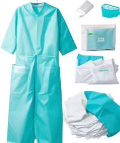 Disposable sterile coveralls green X large