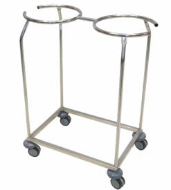 Mobile double bowl stand _ Epoxy powder coated throughout