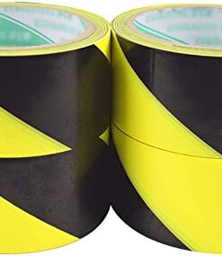 Black/Yellow 18m Hazard Tape,