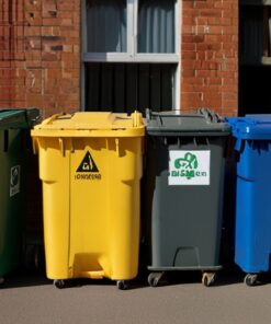 120l black wheelie bin