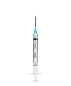 Syringe with needle 3m/21G