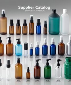 Amber Glass Bottle with White Trigger Sprayer