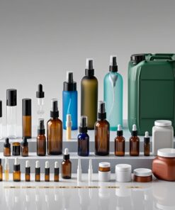 100ml Blue Glass Bottle with Lotion Cap