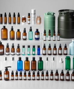 50ml Amber Glass Bottle with Lotion Cap