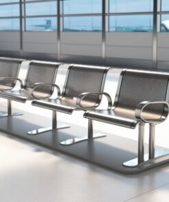 Airport Bench Stainless Steel FourSeater