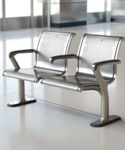 Airport Bench Stainless Steel TwoSeater