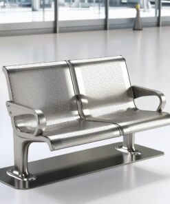 Airport Bench New Chrome Deluxe TwoSeater