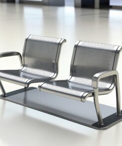 Airport Bench  Indoor and Outdoor Waiting Room Seat  Stainless Steel  Single Seat