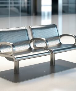 Two Seater Heavy Duty Steel Airport Bench