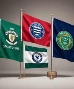 blue flag with white cross