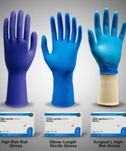 white sterile gloves