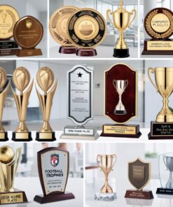 Trophies medals plaques glass