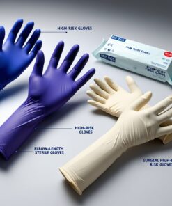 yellow surgical gloves