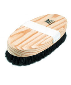 Floor Polishing Body Brush - Black Fibre - Unvarnished Back with Elastic Strap - 23cm - Pack of 5 - F4407