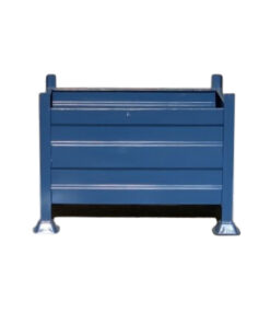 Stillage Bin - Stackable Steel Bin - Solid Side - Blue - 1200Kg - SB3224