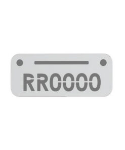 Plastic Locker Numbering Plate -Aluminium - BO1293