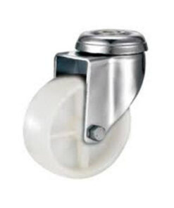 Castor Wheels - Nylon - Bolt Hole - Swivel - White - 650mm - TOOC467