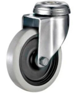 Castor Wheels - Thermoplastic Rubber - Bolt Hole - Swivel - 65mm - TOOC509