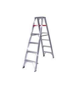 Stepladder - Heavy Duty Double Sided Aluminium - 6 Steps - 1.8m - LASD6