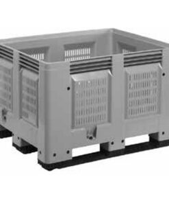 Bulk Bin - Perforated - 1000kg - Plastic - Grey - 0094