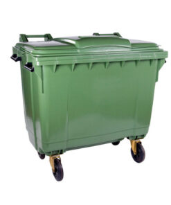 Bulk Wheelie Bin - 1100L - 4 Wheel - Plastic - Green - 0091