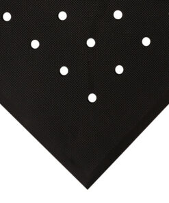 Workplace Mat - Hygimat with Holes Hygienic Anti-Fatigue Mat - 90 x 60 x 1.7cm - Black - HYG010001