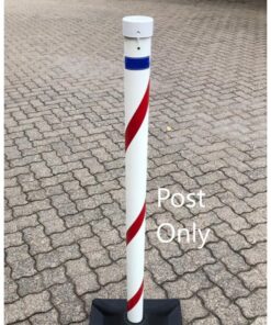 Queueing Post - Plastic - Post Only - 100 x 5 (⌀) cm - White and Red - SXS025RWF