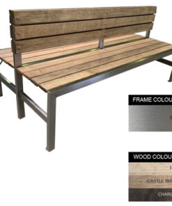 Slimline Bench - Stainless Steel 304 and Wood - Adj. Feet - 45x180x98cm - Colour Options - SLBD4241S
