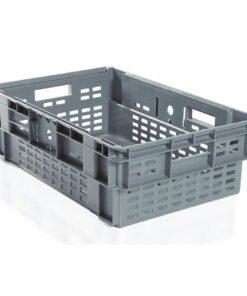 Stack-Nest Crate - Vented - SABS Approved - 38.8L - Grey - Pack of 125 - SN64190-grey