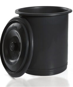 Plastic Bucket and Lid - SABS Approved - 43L - Black - Pack of 30 - IN4100