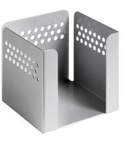 Paper Cube - Round Perforated Steel Range - Metal - 10.5 x 10.5 x 10.5 cm - Silver - 804SI