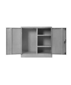 Gents Steel Wardrobe - Metal Mens Cupboard - 90 x 90 x 45 cm - WDR02-grey
