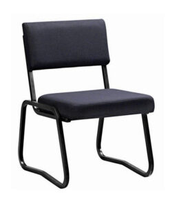 Office Chair - Economy Side - No Arms - Square Tube - Sleigh - 88 x 60 x 60 cm - SE017-black