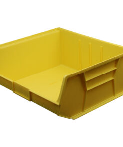 Stack & Hang Parts Storage Bin - Small Plastic Container - Size 8 - 37.5 x 42 x 18 cm - Yellow - BIN-8-YELLOW