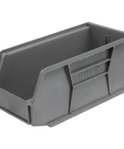 Stack & Hang Parts Storage Bin - Small Plastic Container - Size 5 - 28 x 14 x 13 cm - Grey - BIN-5-GREY