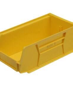 Stack & Hang Parts Storage Bin - Small Plastic Container - Size 3 - 19 x 10.5 x 7.5 cm - Yellow - BIN-3-YELLOW