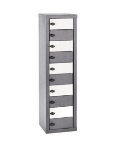 Tablet Locker - Steel - 10 Compartments - 81 × 30 × 45 cm - Grey - TABLET10