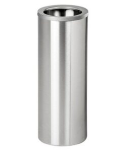 Stainless Steel Litter Bin - Solid - Rim Lid - 240 Ø x 600 (H) mm - Brushed Finish - 722SS