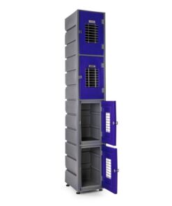 Plastic Locker - Mesh Door - HACCP Compliant - Flat Top - 4 Tier - LOCKER4MESH-FLAT