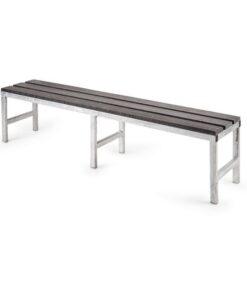 Canteen Bench - Single - Open Slats - Plastic - 175cm - BENCHSNGOPEN1750