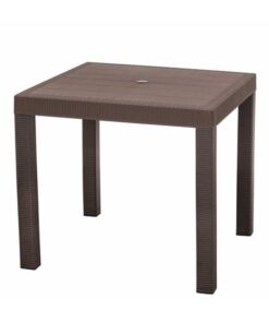 Plastic Square Table - Elite - 4 Seater - Cappuccino