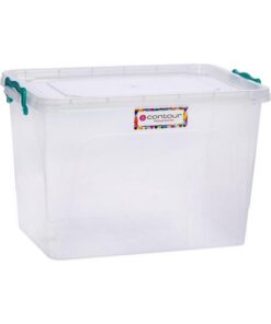 21L Clip and Lock Plastic Storage Box - Colour Options - Pack of 5