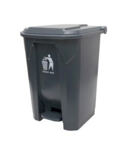 45L Plastic Pedal Bin - Grey
