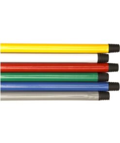 Metal Mop Handle - Threaded Hygiene - 1.2m - Colour Options
