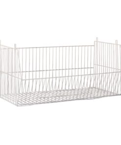 Steel Stacking Basket - White - 88 x 40 x 40 cm